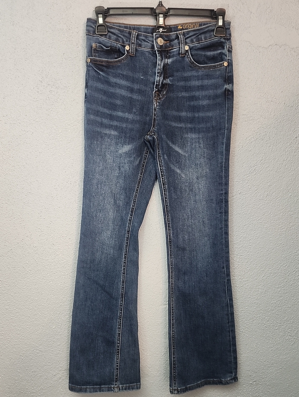 7 For All Mankind Women's Bootcut Jeans in Washed Blue